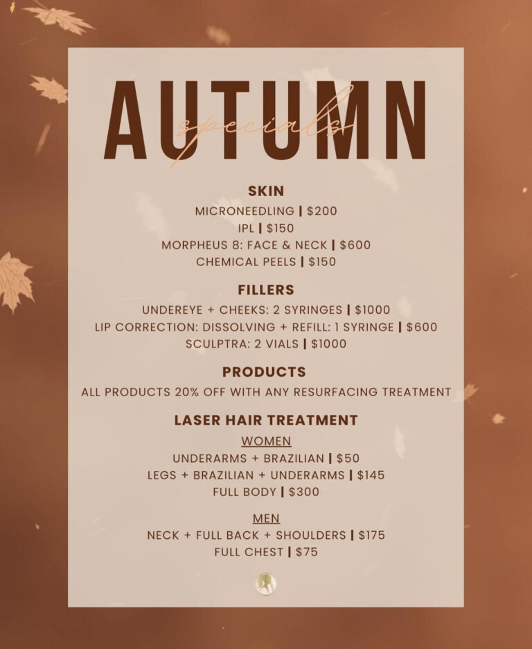 Fall specials HushLA medspa